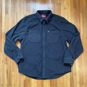 Coleman Shacket Button Down Shirt Mens Size XL Grey Lightweight Jacket Soft Rib